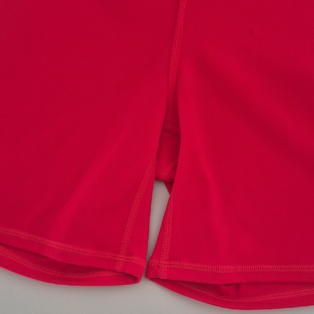 WeWoreWhat Red High-Waist Bike Shorts / SIZE S - Picture 6 of 13